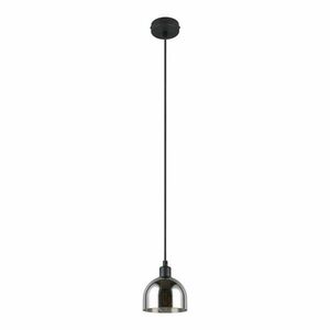 Czarna/w kolorze srebra lampa wisząca ze szklanym kloszem ø 12 cm Molly – Trio obraz