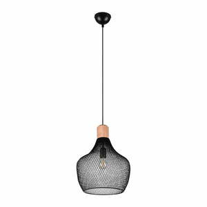 Czarna lampa wisząca z metalowym kloszem ø 33 cm Valeria – Trio obraz