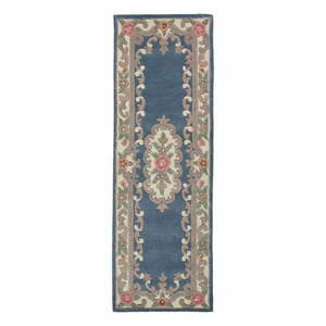 Niebieski wełniany dywan Flair Rugs Aubusson, 67x210 cm obraz