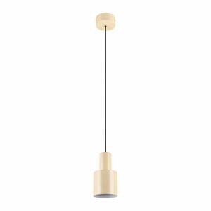 Żółta lampa wisząca z metalowym kloszem ø 12 cm Agudo – Trio obraz