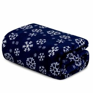 Koc Domarex Snowflakes navy, 130 x 170 cm obraz