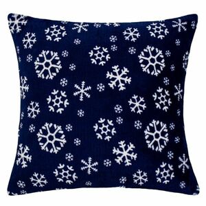 Domarex Poszewka dekoracyjna Snowflakes navy, 40 x40 cm obraz