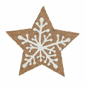 Altom Podkładka korkowa pod kubek Winter star 10 x 10 x 0, 3 cm, zestaw 6 szt. obraz