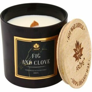 Arome Świeczka z drewnianym knotem Fig and clove, 400 g obraz