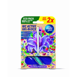 Ambipur WC Active żel-kostka dziki hibiskus 2x 45 g obraz