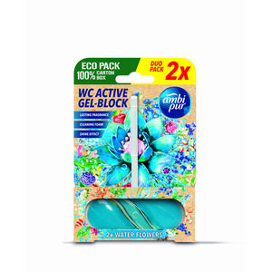 Ambipur WC Active żel-kostka kwiaty wodne 2x 45 g obraz