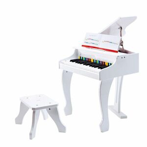 Hape Deluxe białe pianino z krzesłem, 50 x 60 x 52 cm obraz