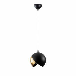 Lampa wisząca w czarno-złotym kolorze z metalowym kloszem ø 20 cm Berceste – Opviq lights obraz