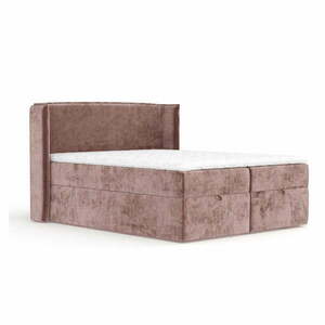 Różowe łóżko boxspring ze schowkiem 160x200 cm Passion – Maison de Rêve obraz