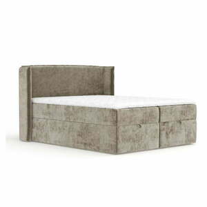 Beżowe łóżko boxspring ze schowkiem 160x200 cm Passion – Maison de Rêve obraz