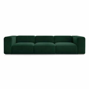 Ciemnozielona sofa 345 cm Zephyr – Bobochic Paris obraz