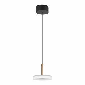 Lampa wisząca LED w czarno-biało-złotym kolorze ze ściemniaczem i szklanym kloszem ø 22 cm Celeste – Trio obraz