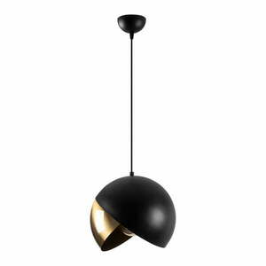 Czarno-brązowa lampa wisząca z metalowym kloszem ø 30 cm Pacman – Opviq lights obraz