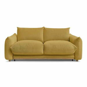 Żółta rozkładana sofa 214 cm Ernest – Bobochic Paris obraz