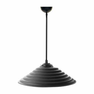 Czarna lampa wisząca z metalowym kloszem ø 25 cm – Opviq lights obraz