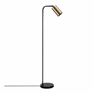 Lampa stojąca w czarno-złotym kolorze z metalowym kloszem (wysokość 120 cm) Emek – Opviq lights obraz