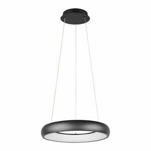 Lampa wisząca LED ze ściemniaczem w kolorze matowej czerni z metalowym kloszem ø 46 cm Cardona – Trio obraz