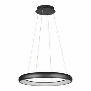 Czarna lampa wisząca LED ze ściemniaczem i metalowym kloszem ø 75 cm Cardona – Trio obraz