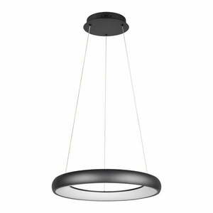 Lampa wisząca LED ze ściemniaczem w kolorze matowej czerni z metalowym kloszem ø 62 cm Cardona – Trio obraz