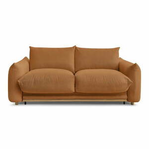 Pomarańczowa rozkładana sofa 214 cm Ernest – Bobochic Paris obraz