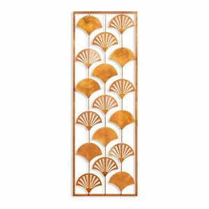 Metalowa dekoracja ścienna 32x90 cm Gingko – Wallity obraz