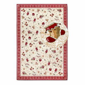 Czerwony dywan z mieszanki bawełny ze świątecznym motywem 160x230 cm Toy's Delight Red Christmas – Villeroy&Boch obraz