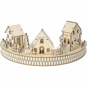 LED Winter Town, naturalny, 10x LED, 40 cm, 2x AA obraz