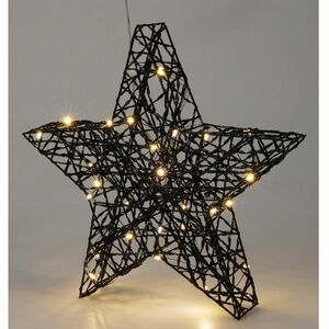 Gwiazda świąteczna LED Blackwire czarna, 30 x 30cm obraz