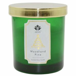 Świeczka AromeCandle z kolorowego szkła zpokrywką, Woodland Pine, 125 g obraz