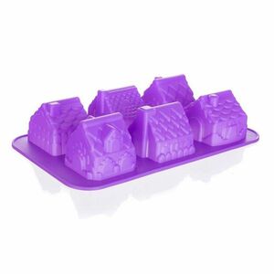 Banquet Forma silikonowa domki Culinaria Violet, 29, 5 x 17, 5 x 6 cm obraz