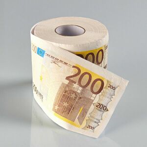 Papier toaletowy z nadrukiem 200Euro obraz