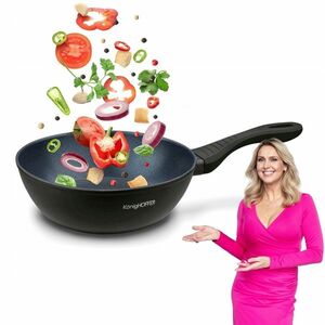 Głęboka Patelnia Indukcja 24cm średnia patelnia Non-stick Corvos obraz