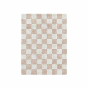 Jasnoróżowo-kremowy bawełniany dywan tkany ręcznie odpowiedni do prania 120x160 cm Kitchen Tiles Rose – Lorena Canals obraz