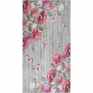 Różowo-szary dywan odpowiedni do prania 120x180 cm Blooming Roses – Vitaus obraz