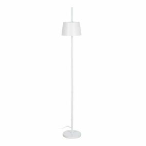 Biała lampa stojąca z metalowym kloszem (wysokość 150 cm) – Ixia obraz