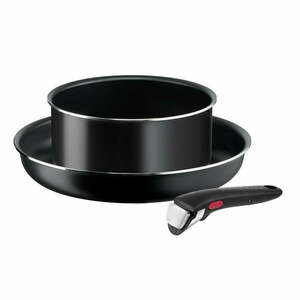 Zestaw garnków aluminiowych 3 el. Ingenio Easy Cook & Clean Black – Tefal obraz