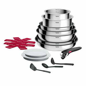 Zestaw garnków aluminiowych 15 szt. INGENIO Cook Eat L881SF04 – Tefal obraz