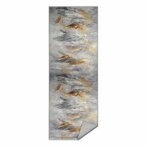 Chodnik w szaro-złotym kolorze odpowiedni do prania 80x200 cm Golden Feathers – Mila Home obraz