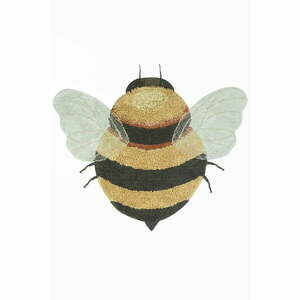 Żółty bawełniany dywan dziecięcy tkany ręcznie odpowiedni do prania 115x150 cm Bee – Lorena Canals obraz