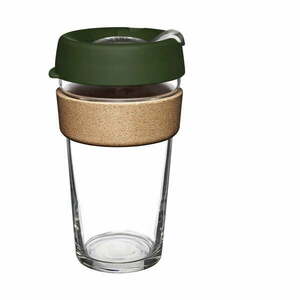 Zielony kubek podróżny 454 ml Brew Cork Pine L – KeepCup obraz