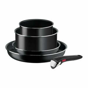 Zestaw garnków aluminiowych 5 szt. INGENIO EASY COOK & CLEAN BLACK L1549043 – Tefal obraz