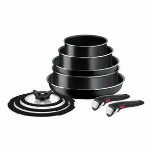 Zestaw garnków aluminiowych 10 szt. INGENIO EASY COOK & CLEAN BLAC L1549042 – Tefal obraz