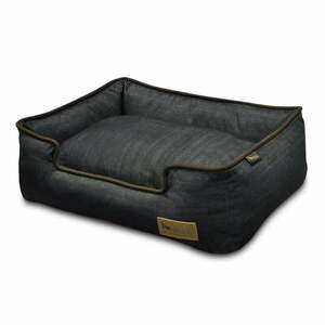 Ciemnoniebieskie legowisko dla psów 100x75 cm Lounge Bed Denim Medieval Blue / Dark Chocolate L – P.L.A.Y. obraz