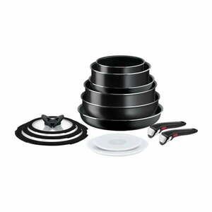 Zestaw garnków aluminiowych 13 szt. INGENIO EASY COOK & CLEAN BLACK L1549023 – Tefal obraz