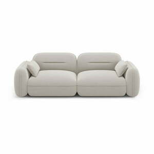 Kremowa aksamitna sofa 230 cm Audrey – Interieurs 86 obraz