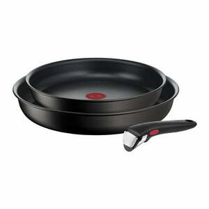 Patelnie zestaw 2 szt. z powłoką nieprzywierającą/z odpinaną rączką aluminiowe ø 28 cm INGENIO Eco Resis L3979102 – Tefal obraz