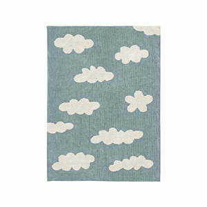 Niebieski bawełniany dywan dziecięcy tkany ręcznie odpowiedni do prania 120x160 cm Clouds Vintage Blue – Lorena Canals obraz