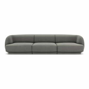 Szara aksamitna sofa 259 cm Miley − Micadoni Home obraz