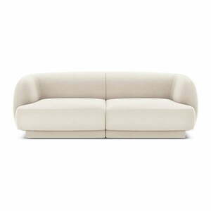 Beżowa aksamitna sofa 184 cm Miley − Micadoni Home obraz