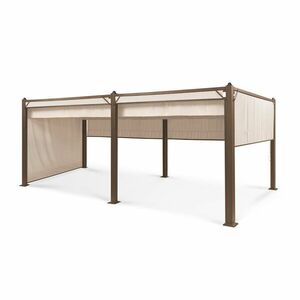 Blumfeldt Pantheon Cortina Rust, altana ogrodowa, pergola, pawilon, 3 x 6 m, 4 rolety boczne, dach obraz